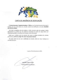 Carta de Desfiliacao PRTB