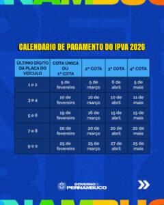 CALENDARIO DE PAGAMENTO DO IPVA 2026 2 6 Easy Resize.com