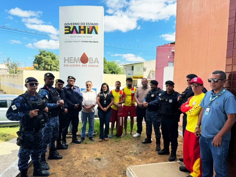 Secretaria de Segurança Cidadã promove campanha de doação de sangue no Hemoba de Juazeiro 1 Campnha doacao de snague Easy Resize.com